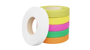 A close up of different types of bread bag closures including clipbands and twist ties